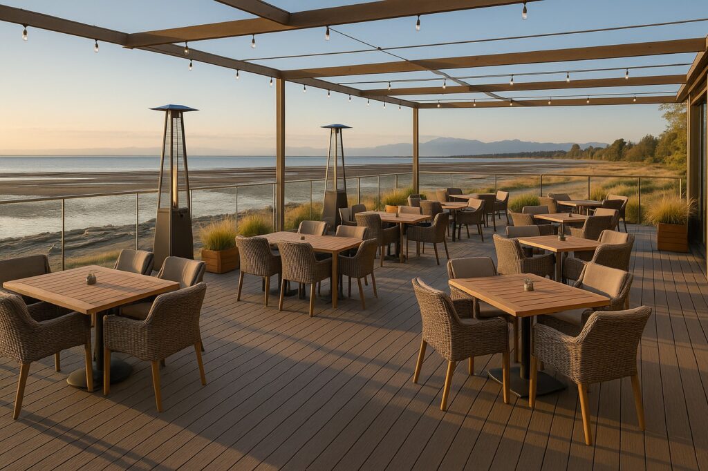 outdoor dining area with view local