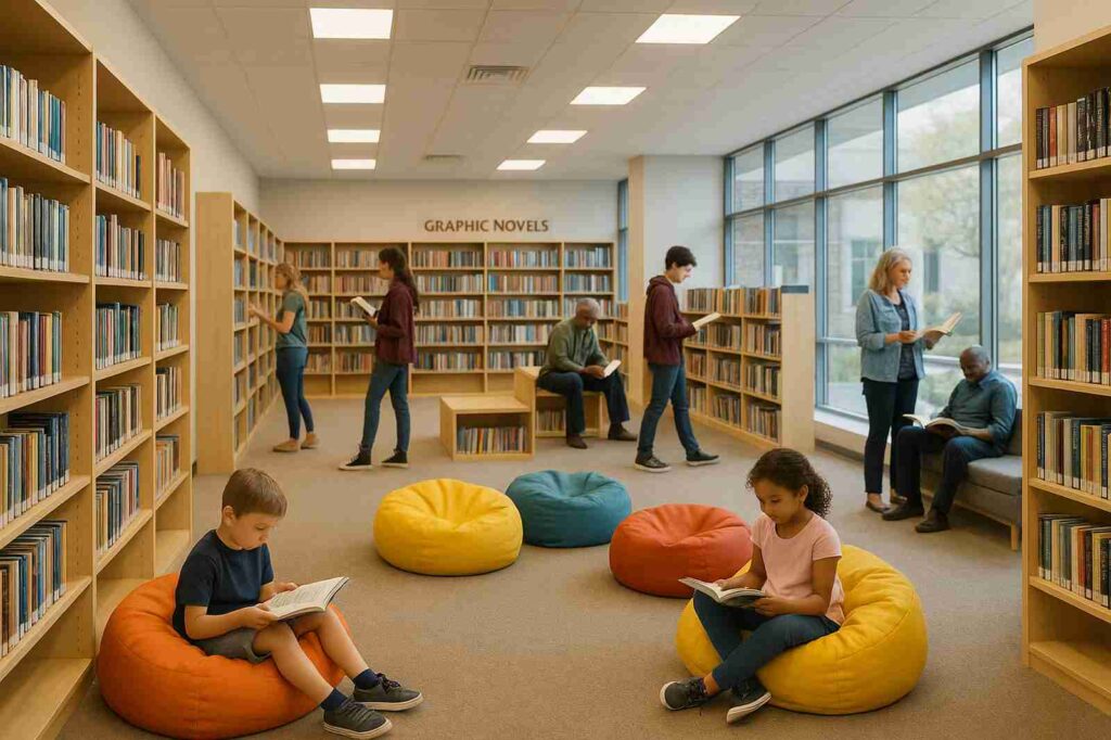 reading in library health wellness graphic novels zone What to Do in Burnaby on a Rainy day reading in library health wellness graphic novels zone