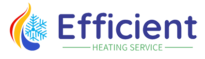Efficient Heating Service logo with flame and snowflake icon representing heating and cooling services in Burnaby