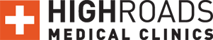 Highroads Medical Clinics logo with Swiss cross symbol