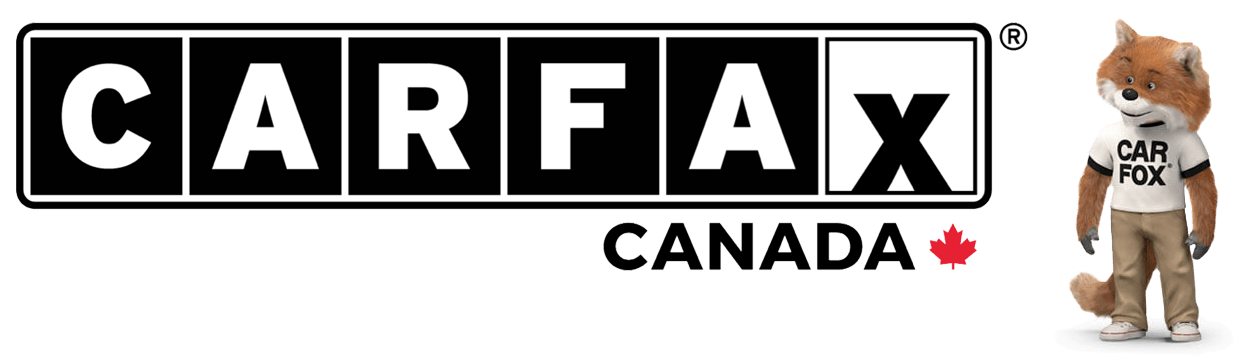 Carfax Canada logo featuring a fox mascot wearing a Car Fox shirt, representing the vehicle history reporting service for Canadian automotive transactions in Burnaby and across Canada