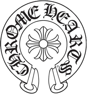 Chrome Hearts logo with floral cross design in circular text format
