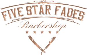 Five Star Fades Barbershop logo featuring crossed barber razors and stars in Burnaby