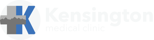 Kensington Medical Clinic logo featuring a stylized letter K in blue and grey