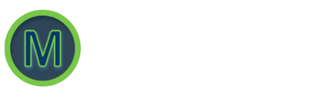 Marvel Plumbing & Drainage logo - green circle with M monogram for Burnaby plumbing services