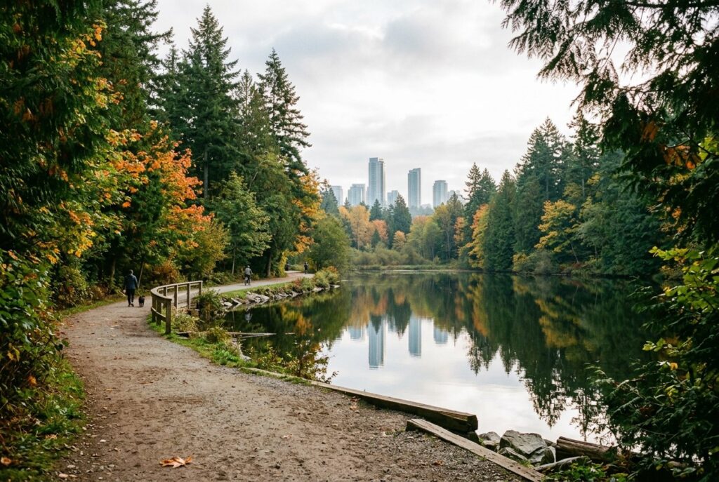 Central Park trails near Metrotown in Burnaby