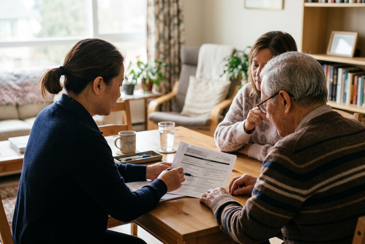 burnaby senior care nurse planning Top Five Burnaby Home Care Businesses for Seniors Burnaby home care planning with a senior and family member
