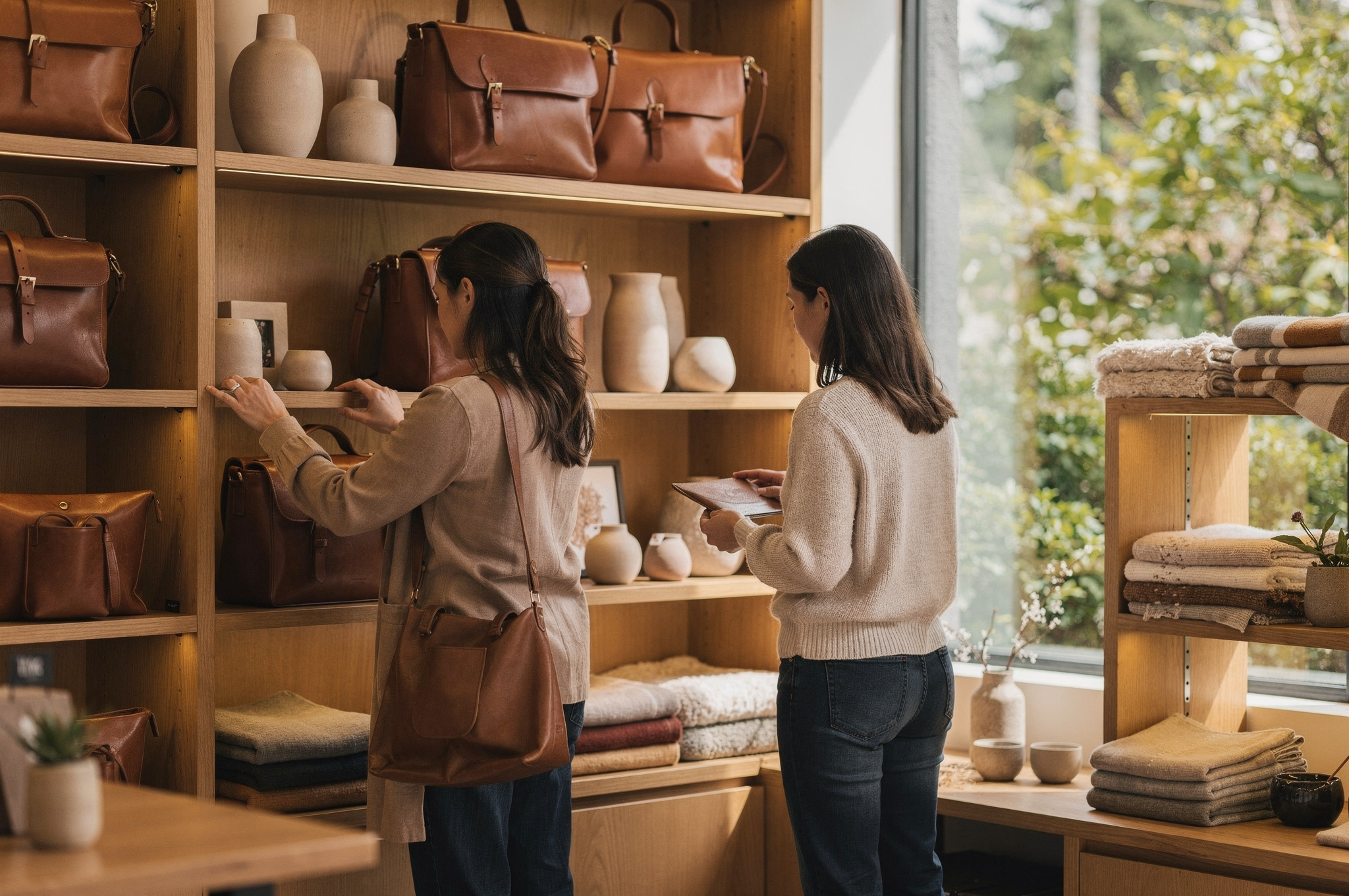 modern store display with bags and decorative items v2 Burnaby, BC Gift Shops: Where to Find Thoughtful Presents